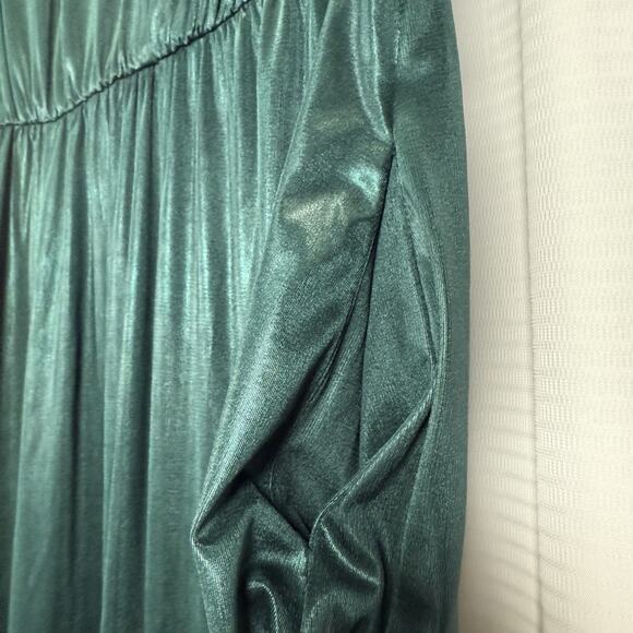 Dress the Population Krista Elegant Tie-Waist Gown Emerald Green Size Large - Picture 4 of 13